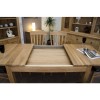 Homestyle Opus Solid Oak Furniture Extending Dining Table Twin Leaf